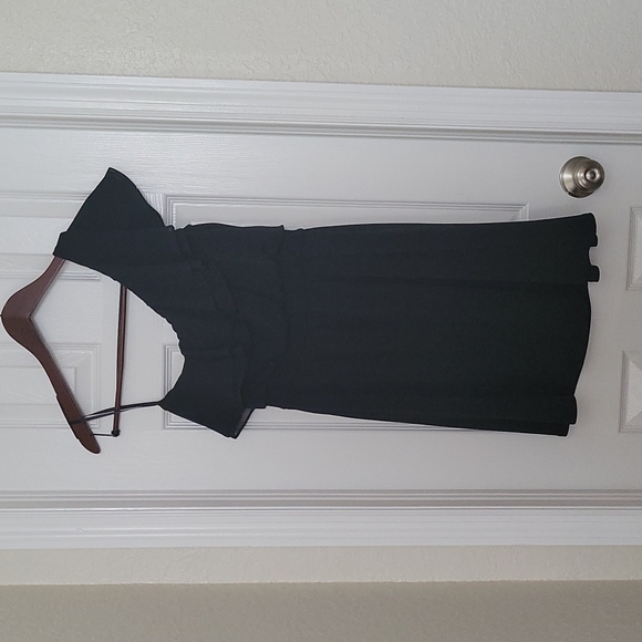 White House Black Market One Shoulder Ruffle Dress - Picture 3 of 4